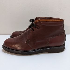 Walk-Over Mens Brown Leather Chukka Boots Size 8 W Vibram Sole